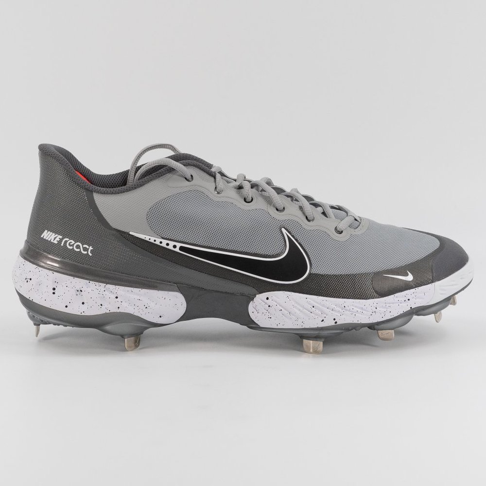 Nike Alpha Huarache Elite 3 Low 'Light Smoke Grey' CK0746-011 Metal Baseball - Picture 2 of 10